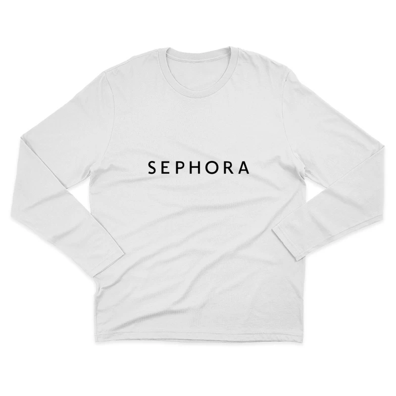 Sephora Black and White Corporate Logo Male Long Sleeve T-Shirt