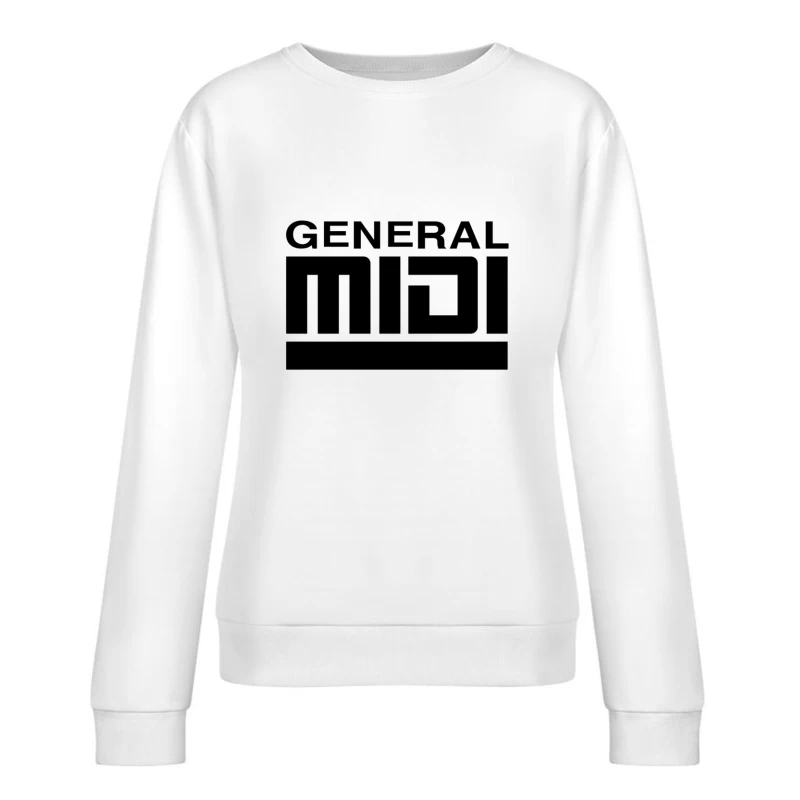 General MIDI Digital Audio Technology Logo Female Pullover Sweatshirt