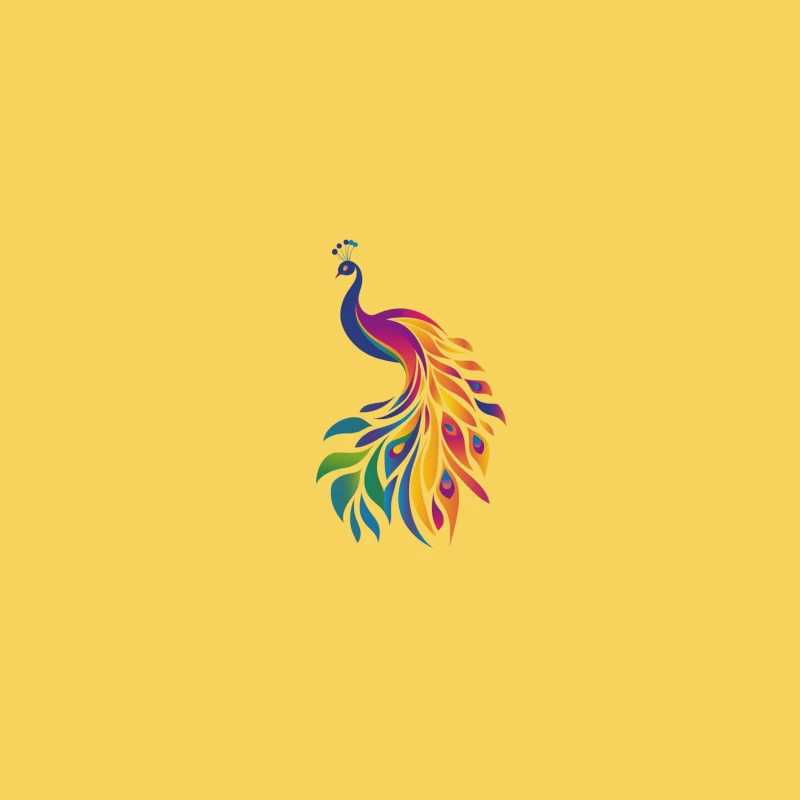 Vibrant Abstract Peacock Graphic Design Bucket Hat