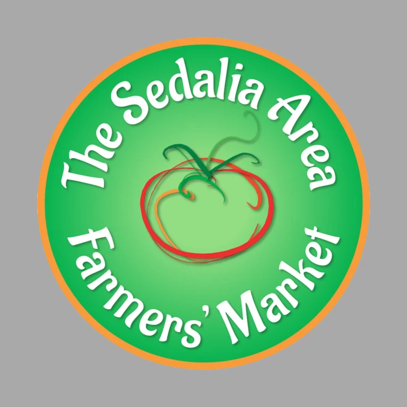 Sedalia Area Farmers' Market Circular Green Logo with Tomato Design Female Pullover Hoodie