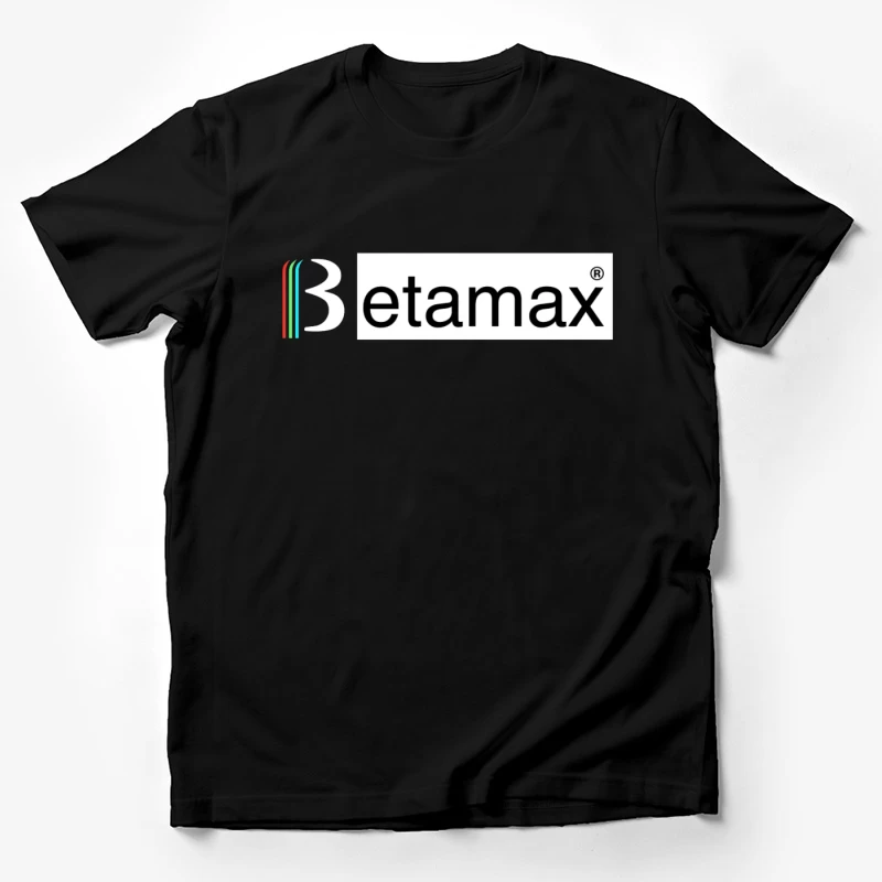 Etamax Modern Minimalist Brand Logo with Colored Stripes Male T-Shirt