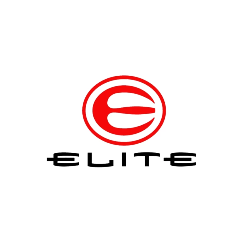 Elite Sports Brand Red and White Minimal Logo Pin