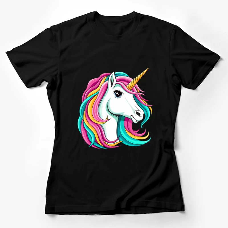 Farbenfrohes Einhornporträt Damen T-Shirt