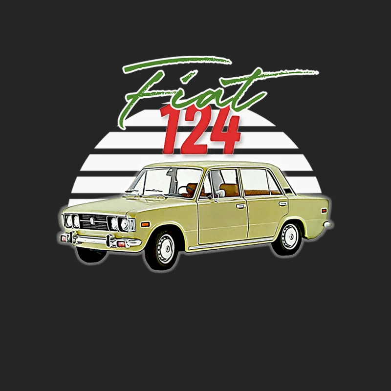 Fiat 124  Retro Italian Car Lover Gift Design Female Pullover Sweatshirt