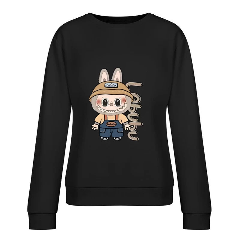 Personnage mignon de Labubu avec oreilles de lapin Femme Sweat-shirt à enfiler