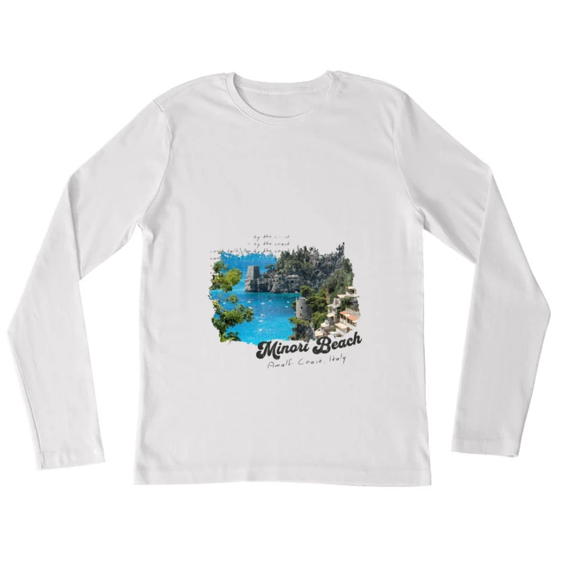 Minori Strand an der Amalfiküste Damen Langarm T-Shirt