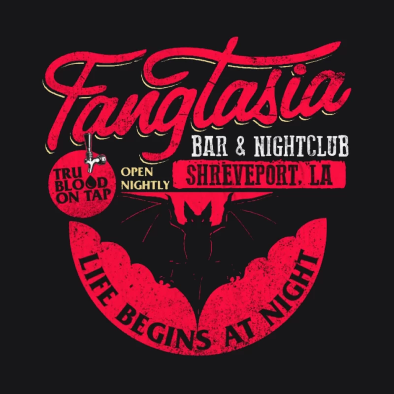Fangtasia Nightclub Vintage Male Pullover Hoodie