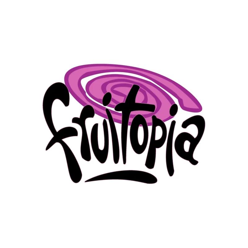 Fruitopia Vintage Beverage Brand Logo with Purple Swirl Design Mouse Pad