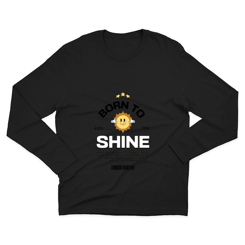 Geboren zum Strahlen Design Herren Langarm T-Shirt