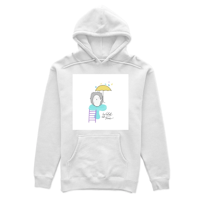 Hérisson mignon avec parapluie Femme Sweat à capuche