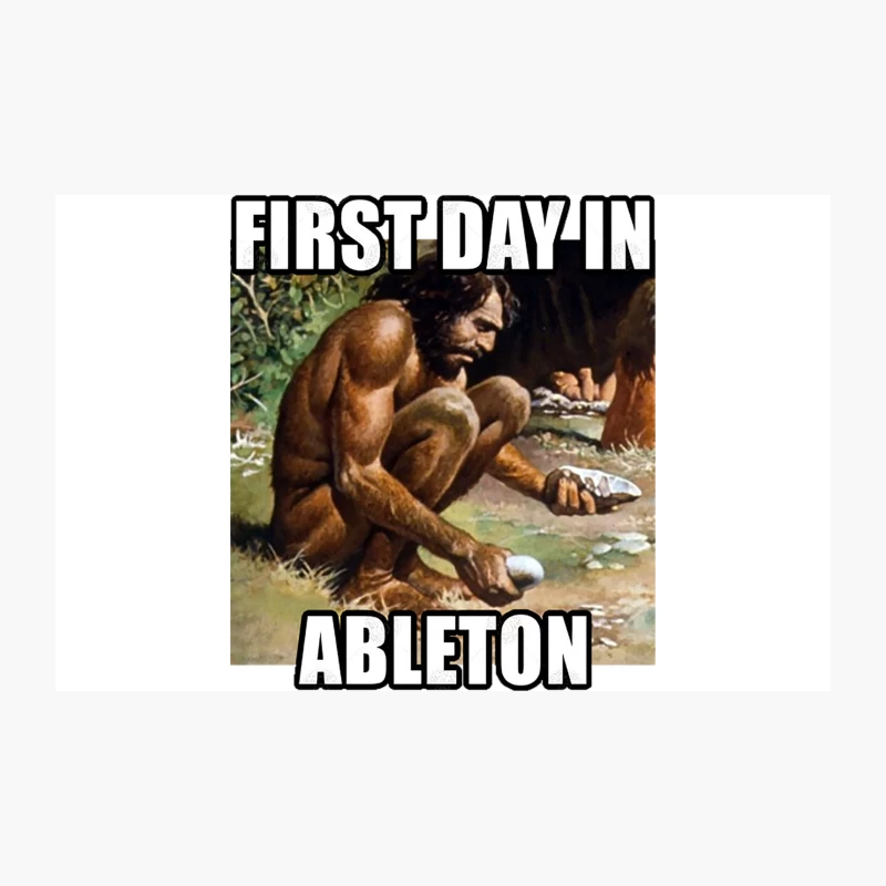 First Day In Ableton - Funny Music Production Travel Mug