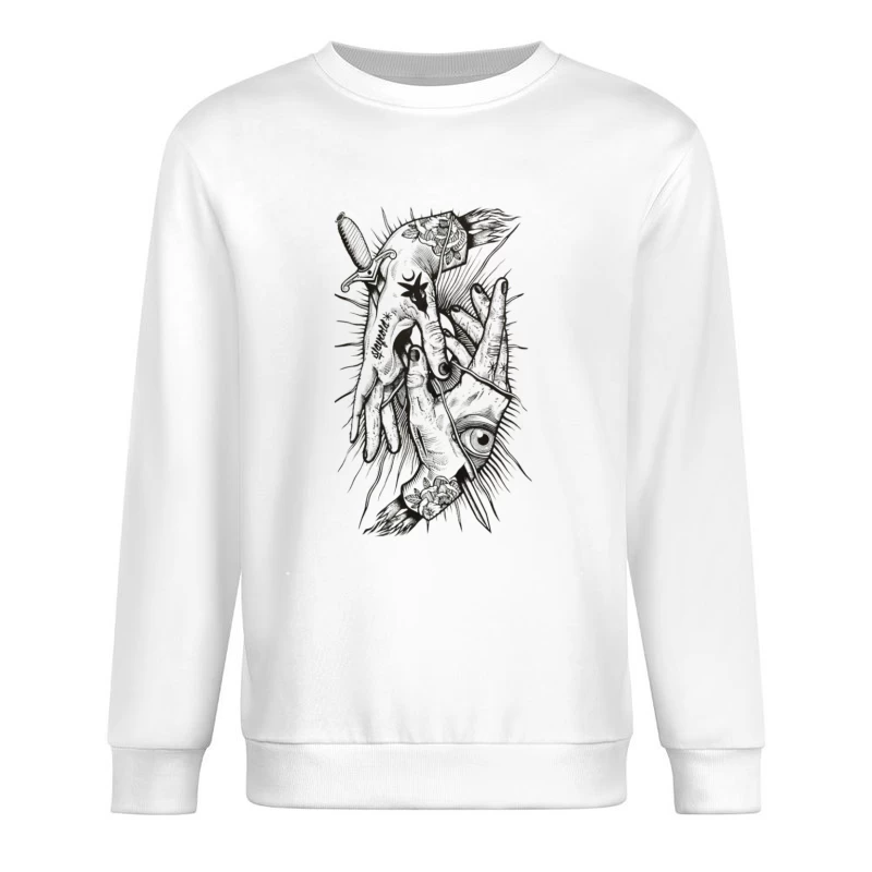 Opera d'Arte Astratta Scura Felpa pullover Uomo