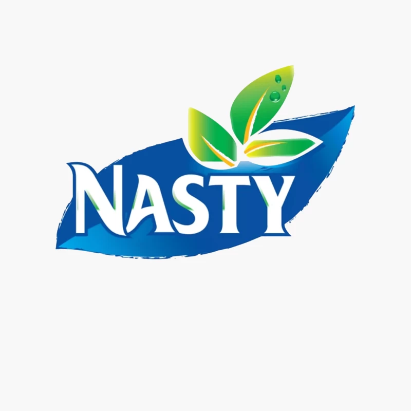 Nasty Brand Logo with Blue Banner and Green Leaf Emblem Cotton Tote Bag