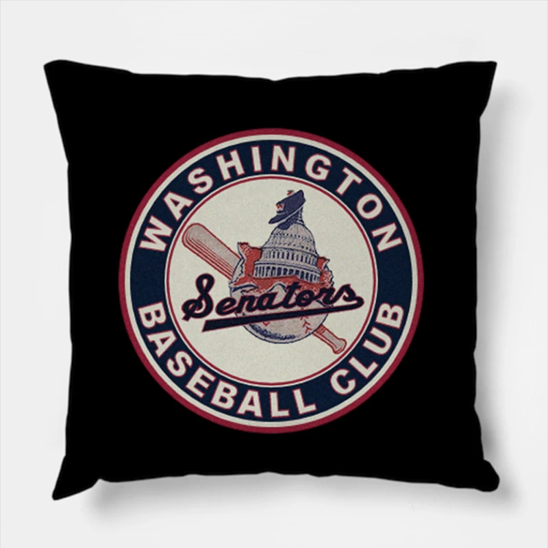 Washington Senators Baseball Club 2 Throw Pillow