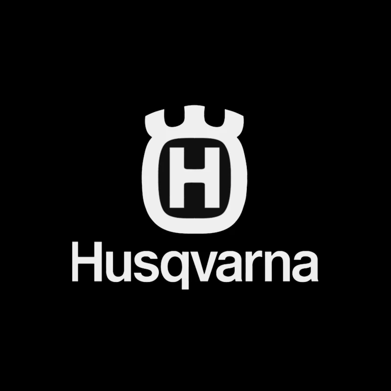 Husqvarna Brand Logo in Black and White Mouse Pad