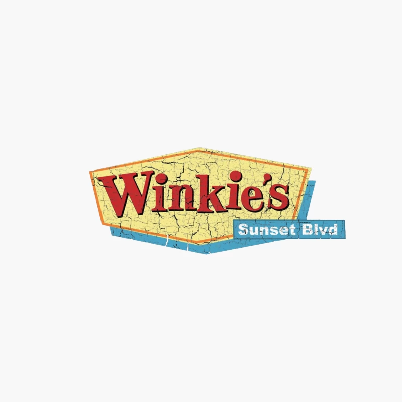 Vintage Winkie's Sunset Blvd Sign: Retro Americana Diner Cotton Tote Bag