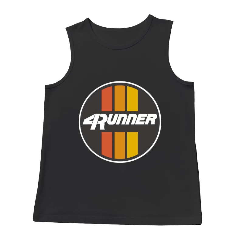 Retro-Style 4Runner Logo with Orange-Yellow Racing Stripes Male Tank Top