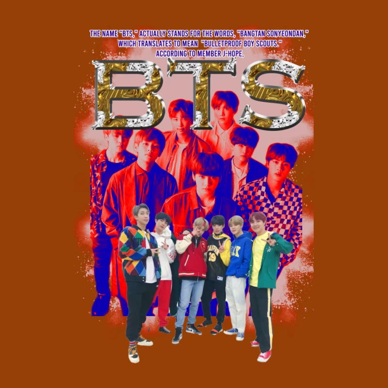 BTS Group Members and Name Meaning Pin