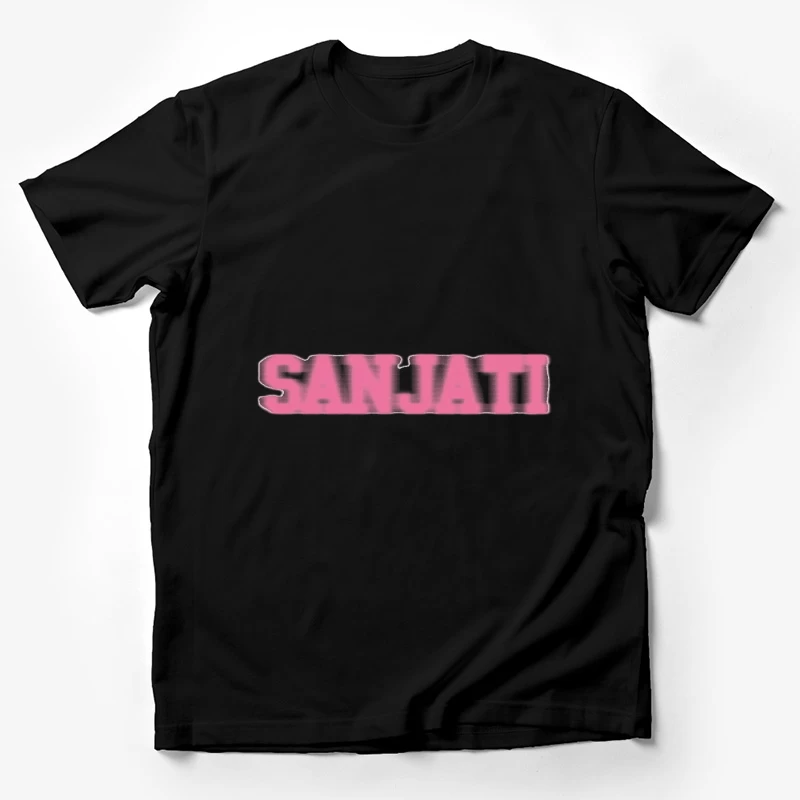 Rosa Graffiti-Text Herren T-Shirt