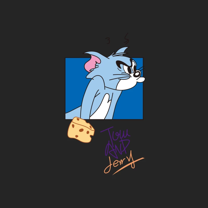 Tom und Jerry Zeichentrick, Comic-Szene im Retro-Stil Herren Pullover Sweatshirt