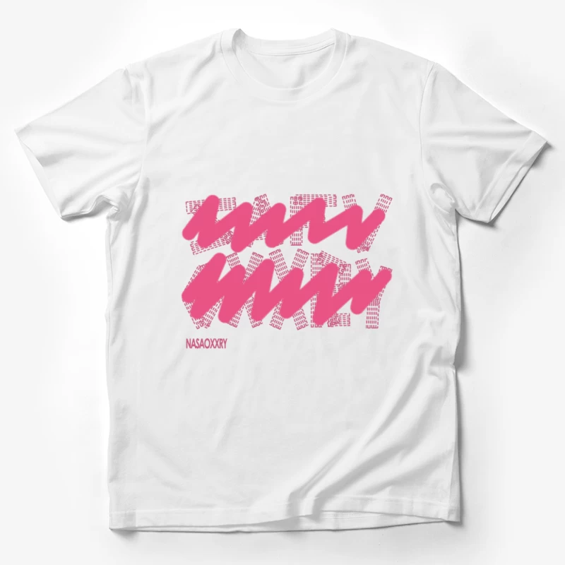 Rosa Zeichnung mit chaotischen Elementen Herren T-Shirt