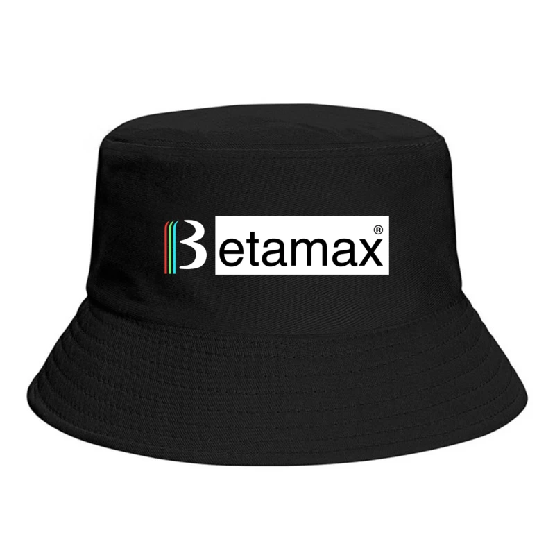 Etamax Modern Minimalist Brand Logo with Colored Stripes Bucket Hat