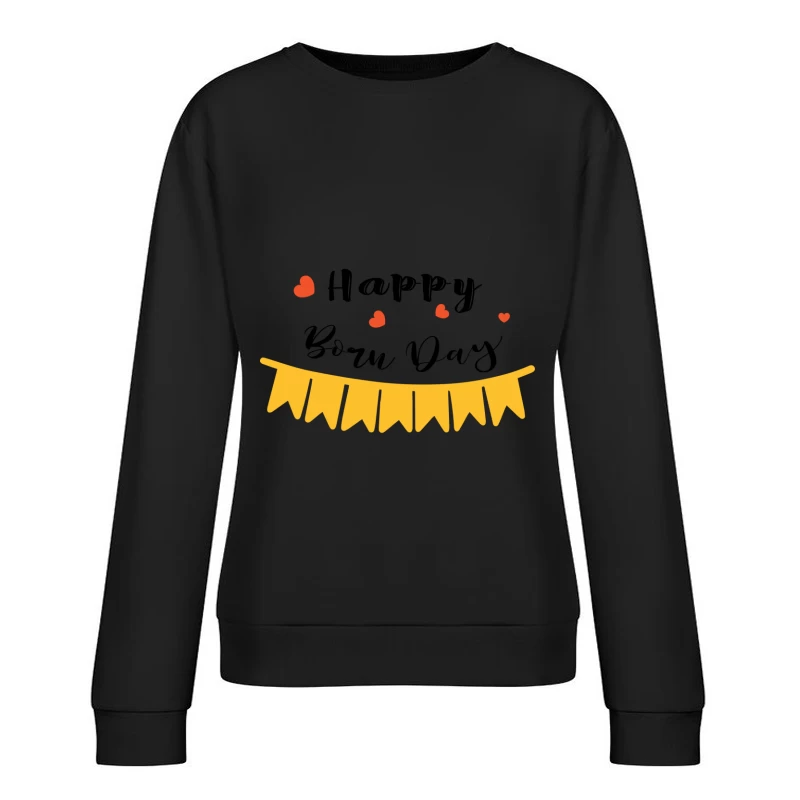 Guirlande de fanions avec cœurs Femme Sweat-shirt à enfiler