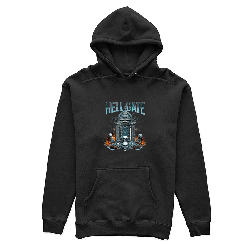 Höllentor mit Totenköpfen und Flammen Damen Pullover Hoodie