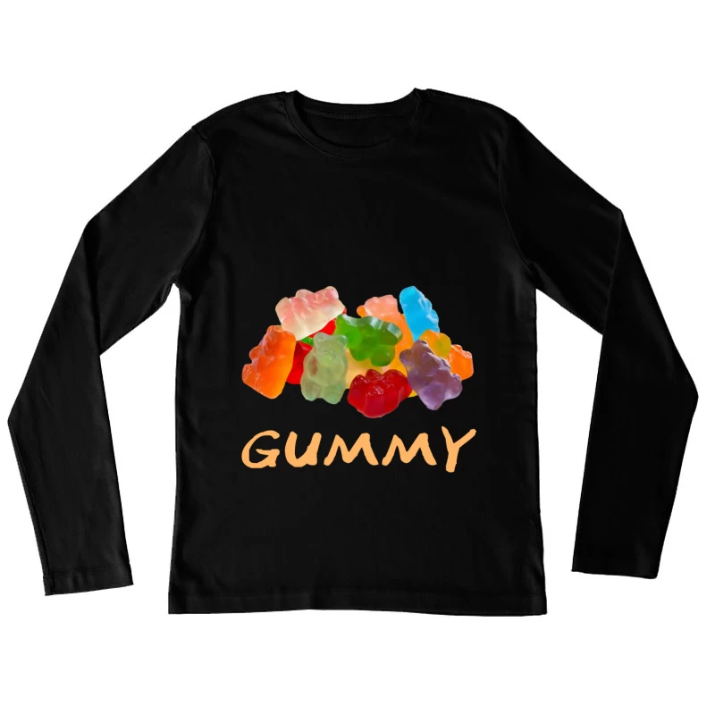 Bunte Gummibärchen Kollektion Damen Langarm T-Shirt