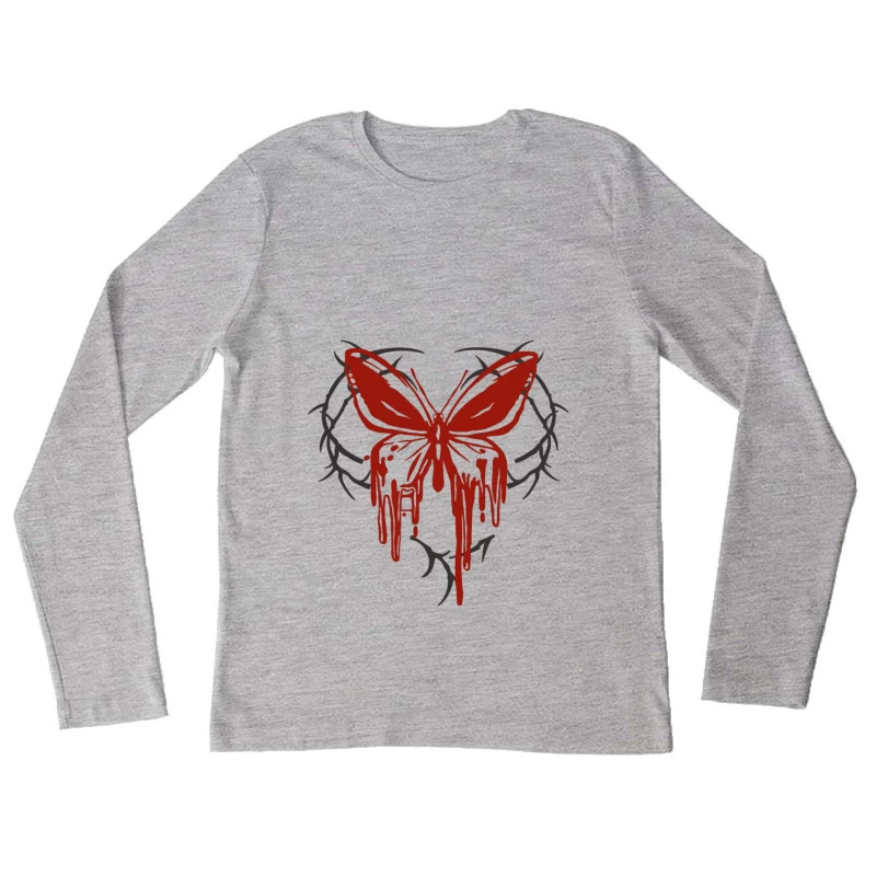Schmetterling aus Dornen Damen Langarm T-Shirt