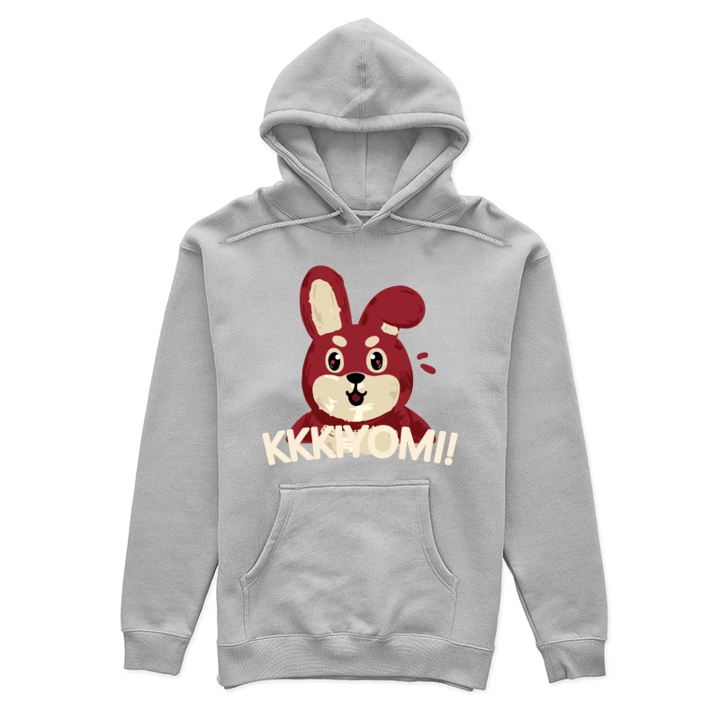 Niedlicher roter Hase Cartoon Damen Pullover Hoodie