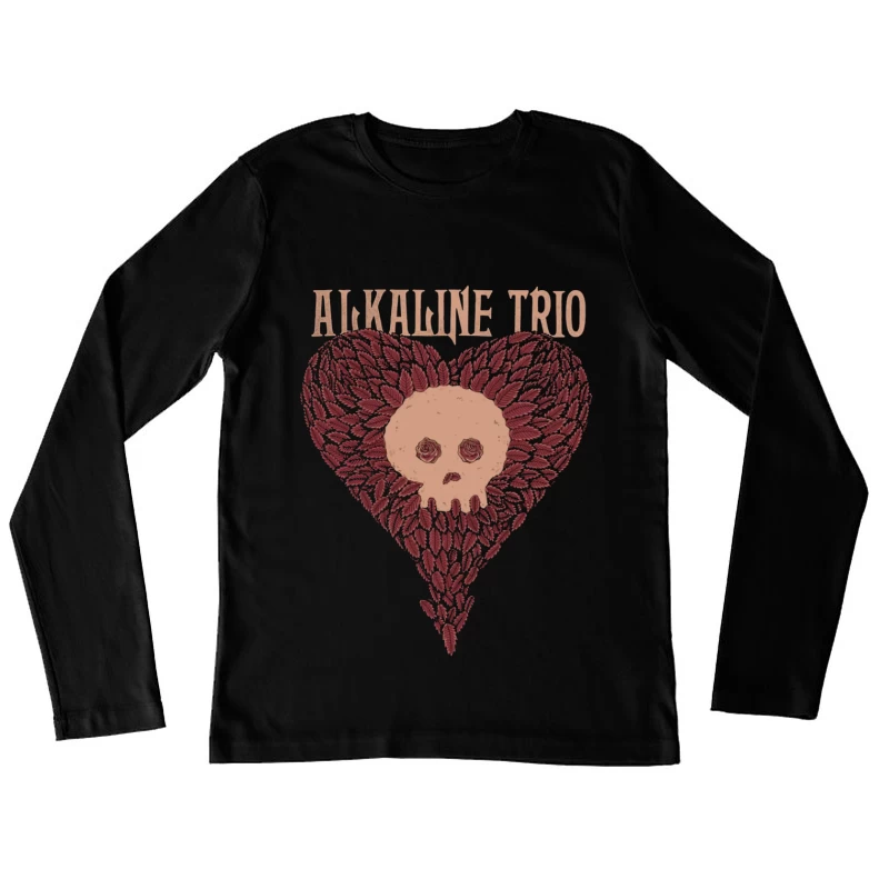 Alkaline Trio Gothic Heart Skull Logo Design Female Long Sleeve T-Shirt