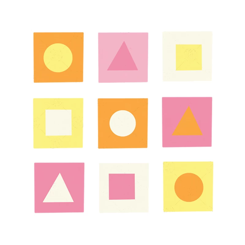 Abstract Geometric Shapes Design Tapestry