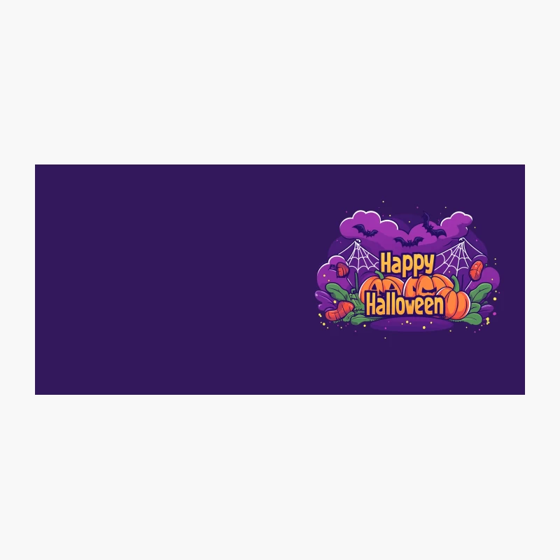 Spooky Halloween Night with Pumpkins and Bats Coffee Mug