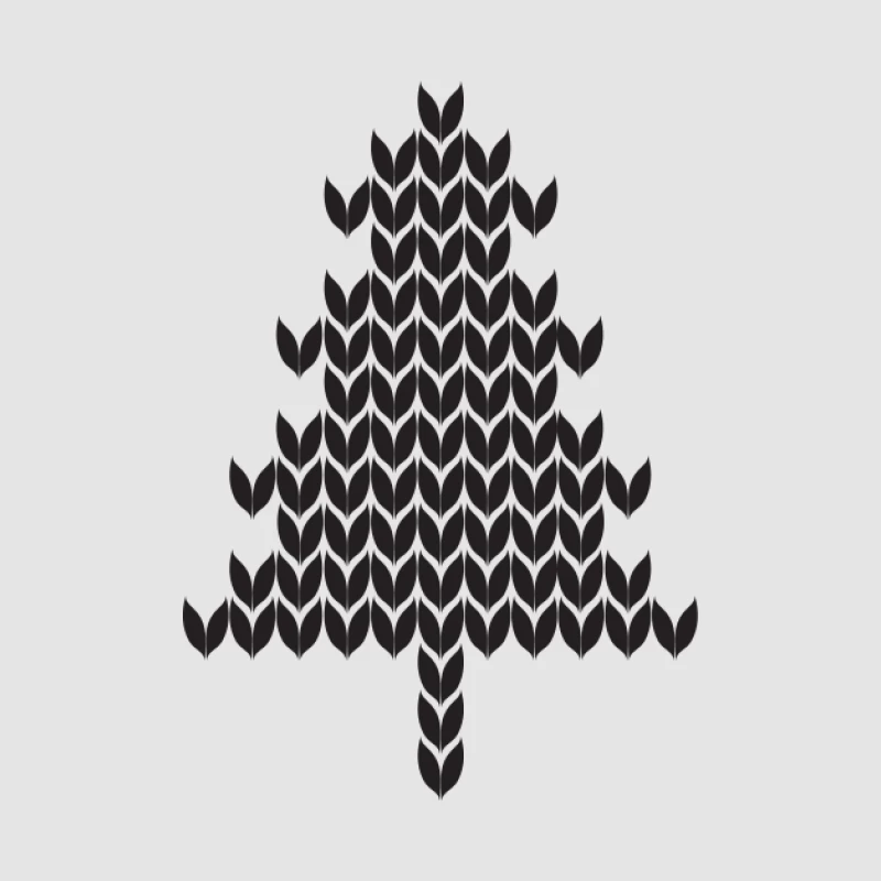 Motif graphique d'arbre en tricot Homme Sweat à capuche
