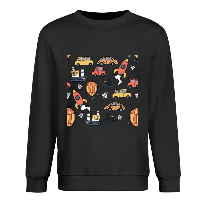 Motifs de véhicules multicolores Homme Sweat-shirt à enfiler