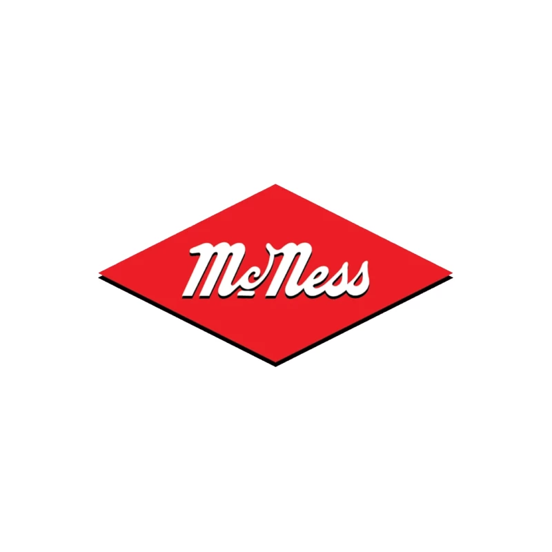 Vintage McNess Diamond Logo in Red and White Mouse Pad