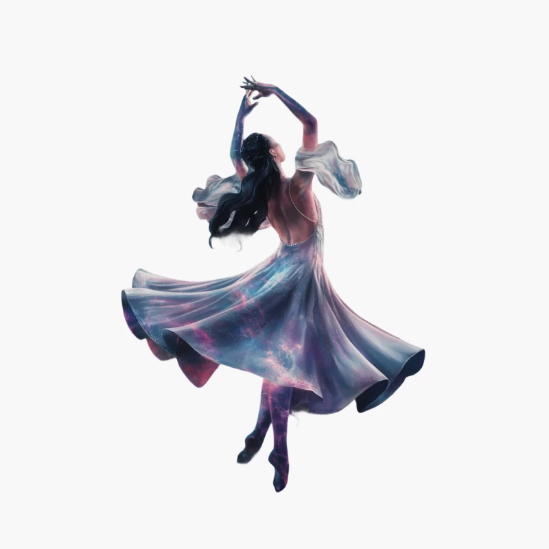 Ethereal Dancer in Flowing Fantasy Dress Cotton Tote Bag