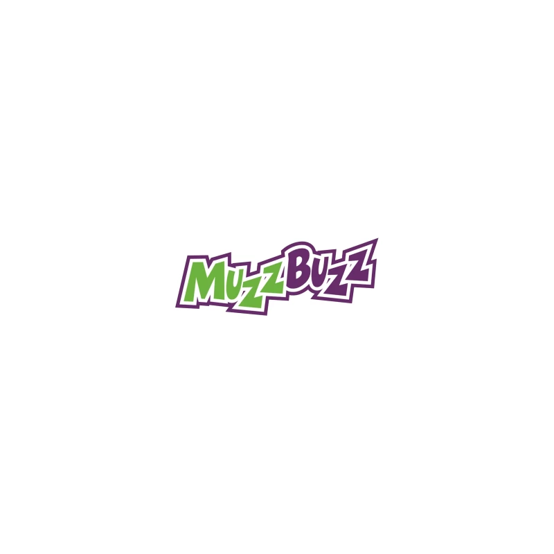 Muzz Buzz Beverage Brand Logo in Green and Purple iPhone Case