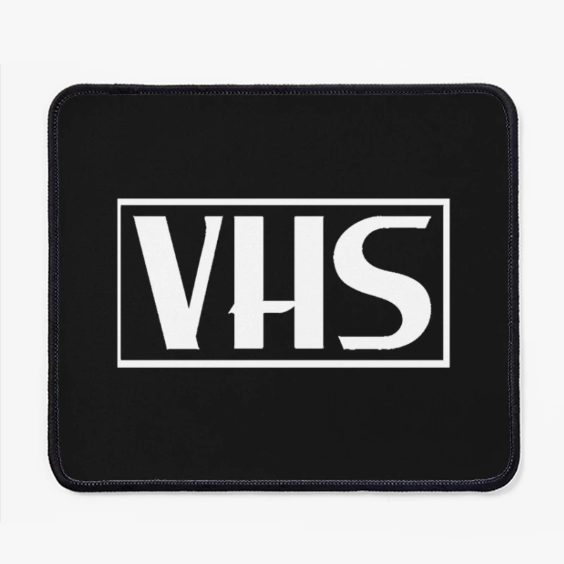 VHS Typography Outline Design Mouse Pad