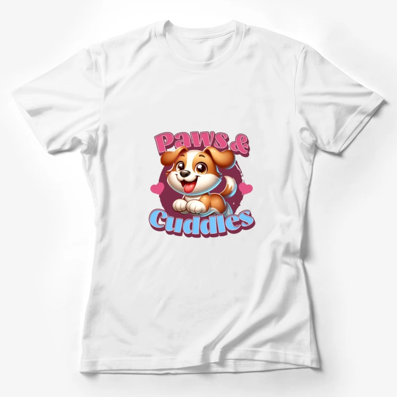 Pattes et Câlins - Logo Mignon de Chien Femme T-Shirt