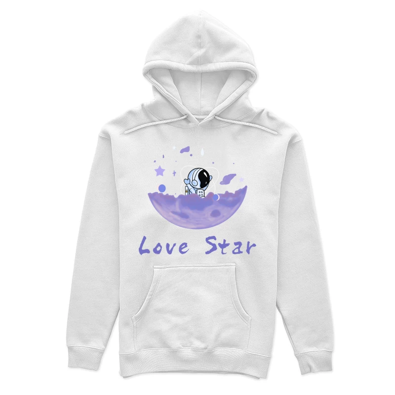 Astronaut im lila Mond Damen Pullover Hoodie
