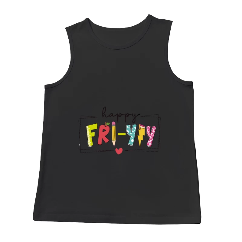 Fröhlicher Freitag Design mit Symbolen Herren Tanktops