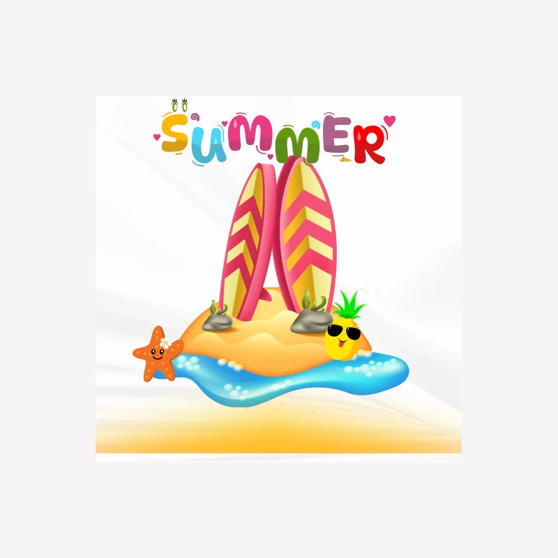 Tropical Surfboard on Island with Palm Trees Male T-Shirt