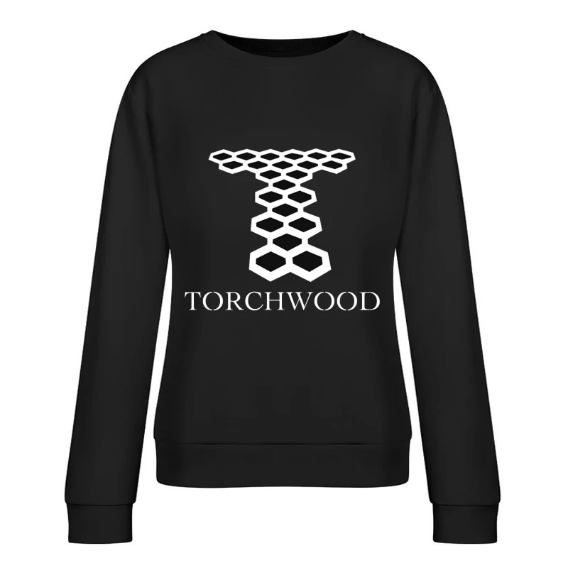 Torchwood Series Geometric Hexagonal Logo Design Female Pullover Sweatshirt