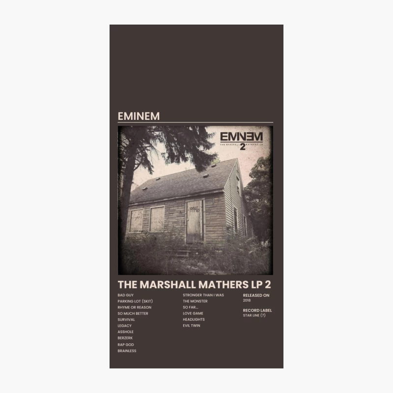 Eminem's The Marshall Mathers LP 2 Album Cover and Tracklist iPhone Case