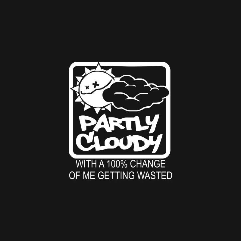 PARTLY CLOUDY 100_ GETTING WASTED GIFT DRUGS DRINKING PISSED BONG fuuny Desk Mat