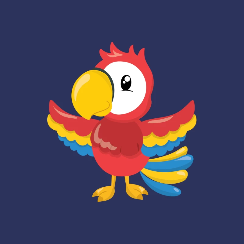 Perroquet coloré avec ailes ouvertes Femme T-Shirt