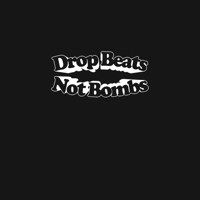 Drop Beats Not Bombs   Retro Style Typography Design Desk Mat