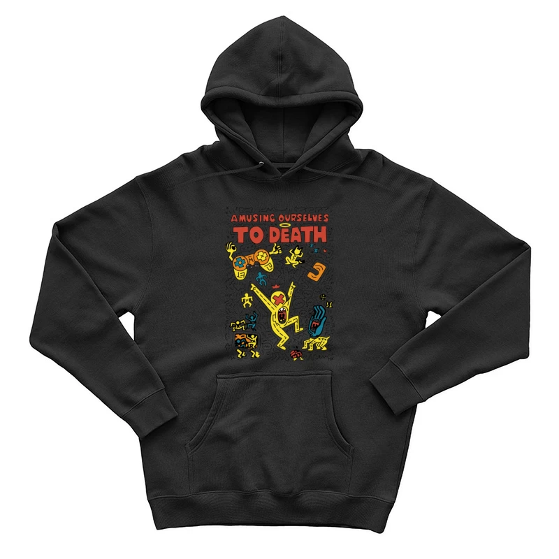 Amüsiert uns zu Tode: Medienkritik und Pop-Art Herren Pullover Hoodie